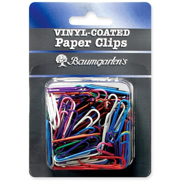 Baumgartens Vinyl-Coated Paper Clips, No. 1 Standard Size, PK1000 ES-5000 - main